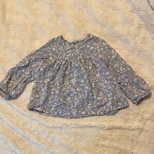 Baby GAP  Blue Floral Blouse